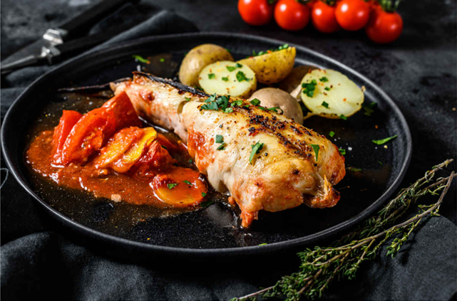 Coda di Rospo (Rana Pescatrice) al vino rosso