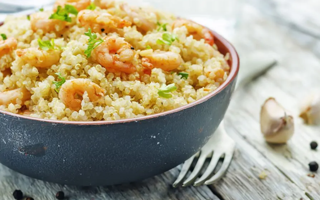 Quinoa con i gamberetti