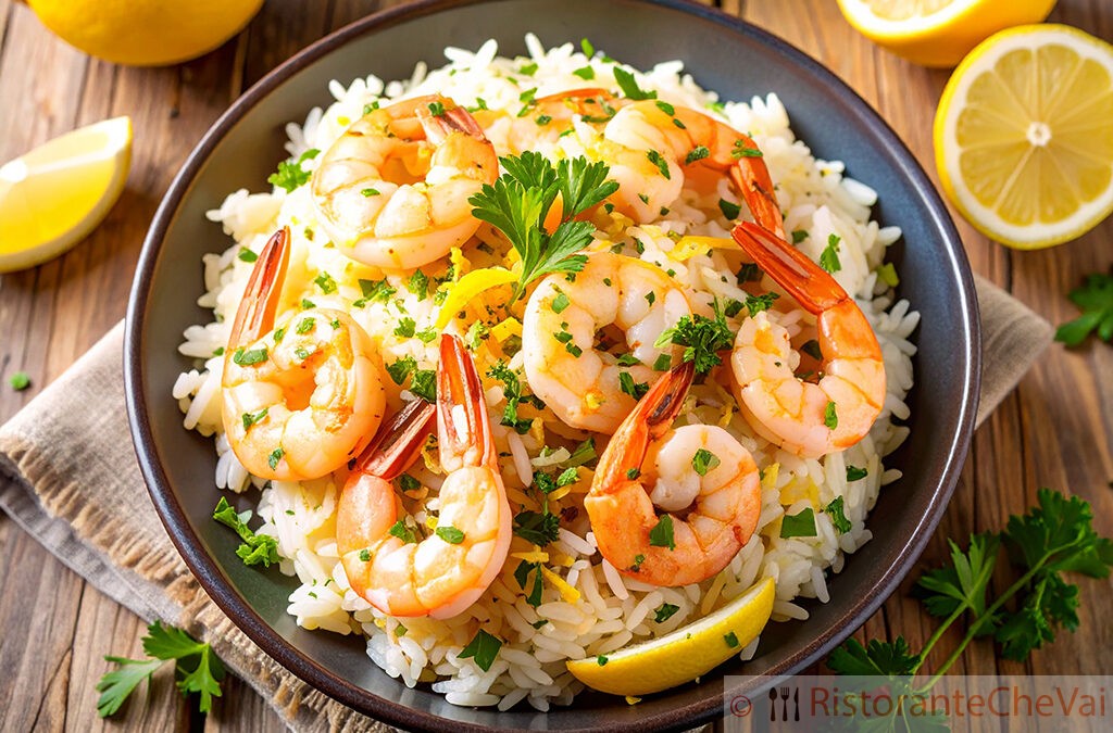 Risotto con gamberi e limone